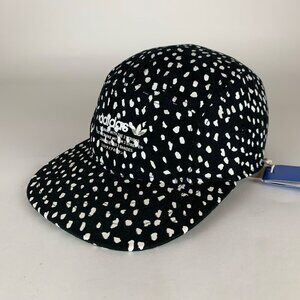 Adidas Youth Black White 5-Panel Strapback Hat New